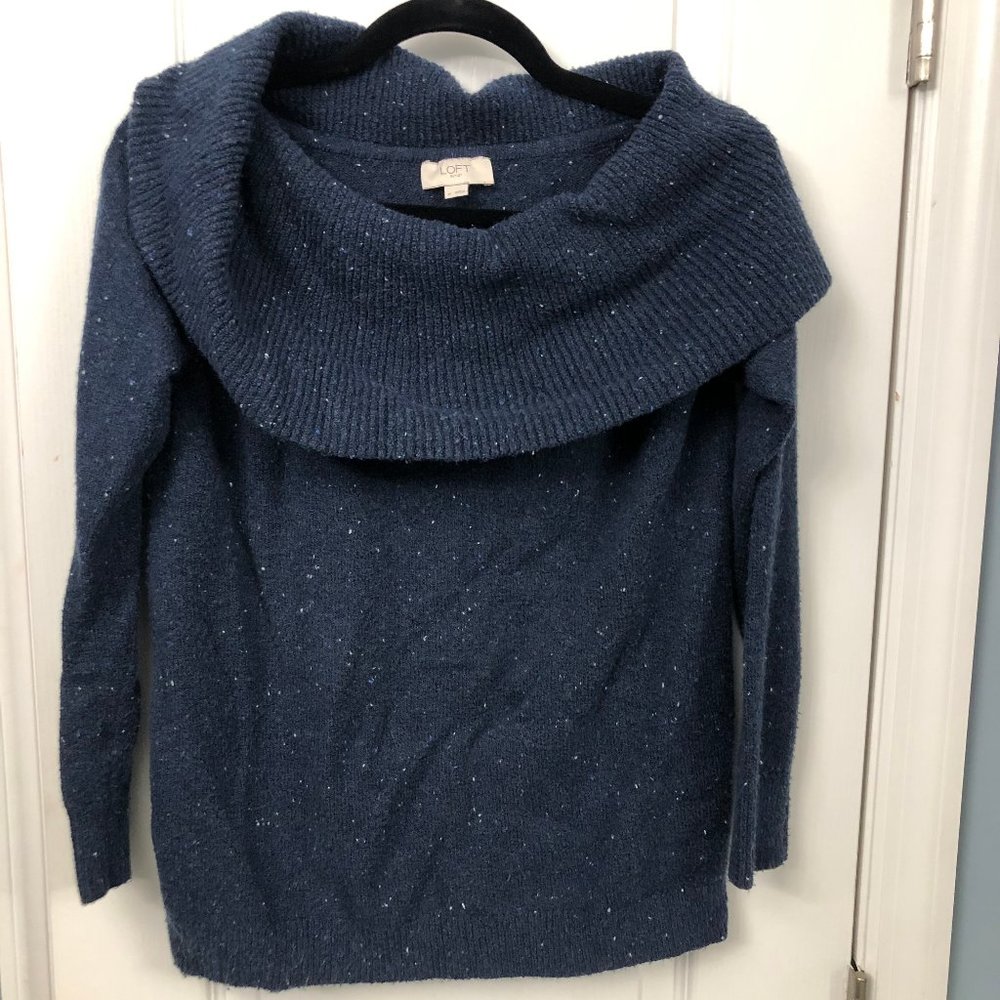 LOFT outlet cowlneck 3/4 sleeve sweater.  used.